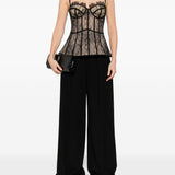 Corsetto in pizzo rosa e nero Giuseppe Di Morabito - donna 
