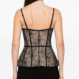 Corsetto in pizzo rosa e nero Giuseppe Di Morabito - donna 