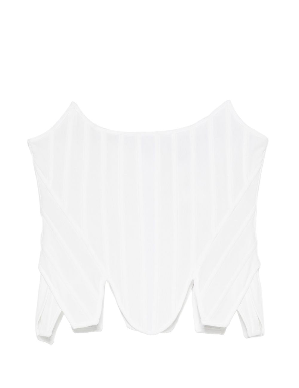 Top stile bustier in bianco 