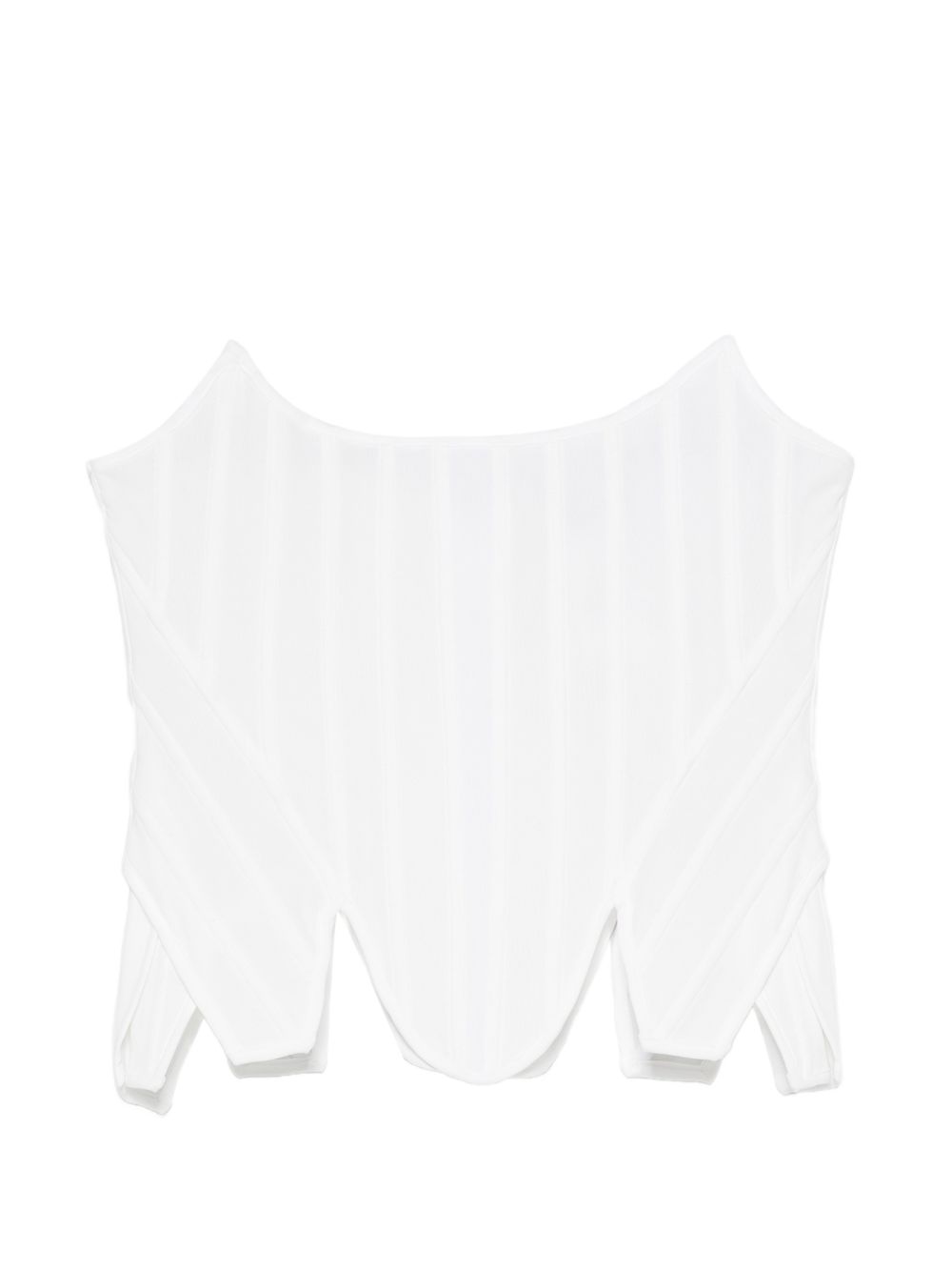 Top stile bustier in bianco 