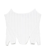 Top stile bustier in bianco 