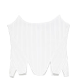 Top stile bustier in bianco 