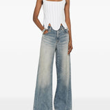 Top stile bustier in bianco 