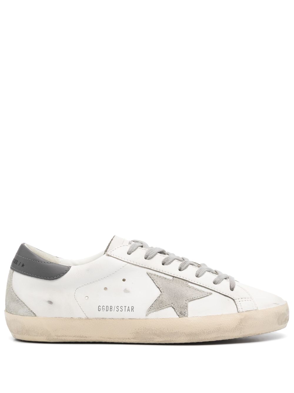 Sneakers Super-Star con effetto vissuto in bianco Golden goose - uomo 