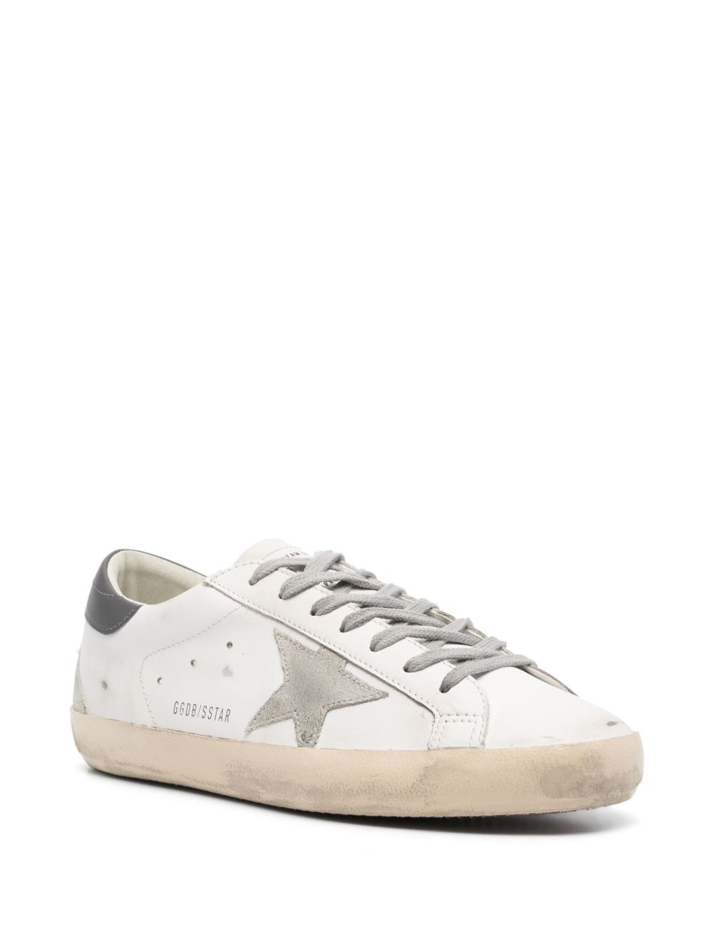Sneakers Super-Star con effetto vissuto in bianco Golden goose - uomo 