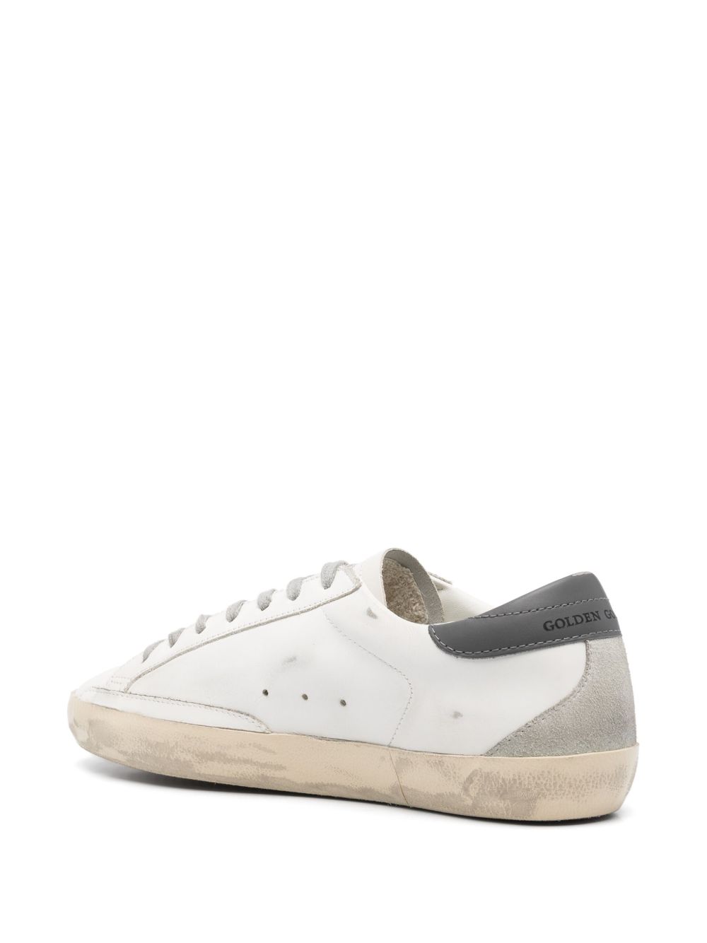 Sneakers Super-Star con effetto vissuto in bianco Golden goose - uomo 