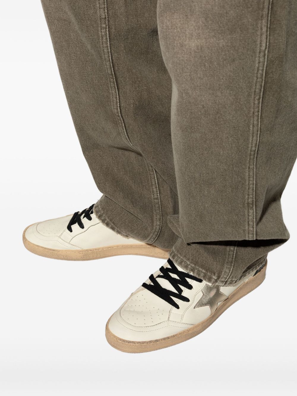 Sneakers Ball Star in beige Golden goose - uomo 