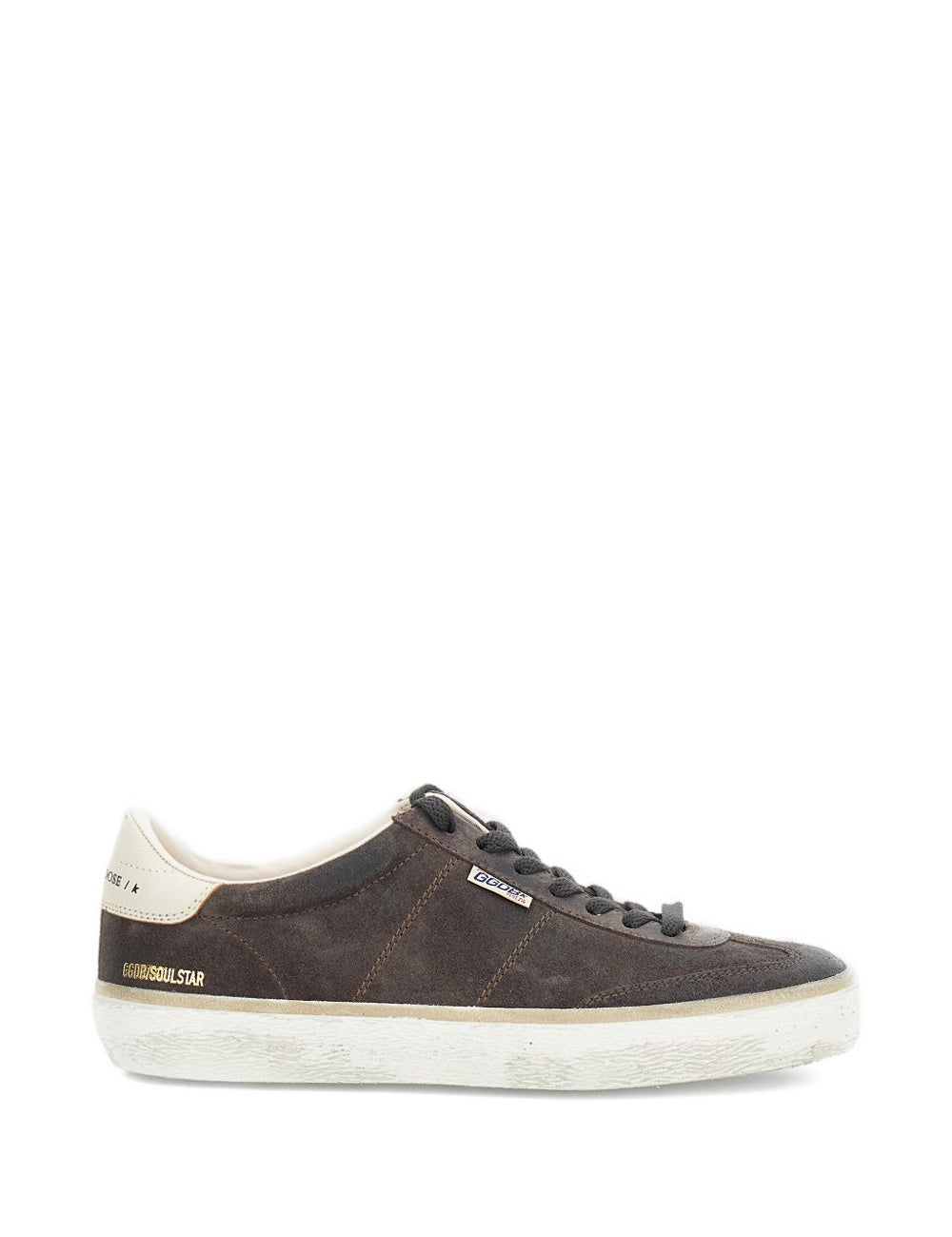 Sneakers soul star in camoscio con linguetta sul tallone in grigio Golden goose - uomo 