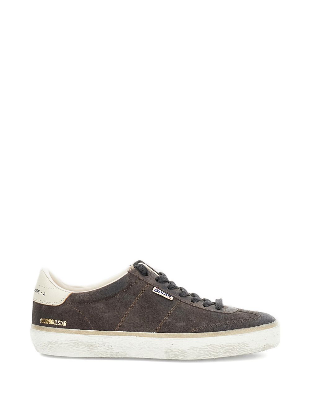 Sneakers soul star in camoscio con linguetta sul tallone in grigio Golden goose - uomo 
