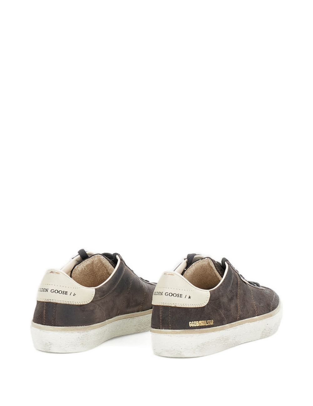 Sneakers soul star in camoscio con linguetta sul tallone in grigio Golden goose - uomo 