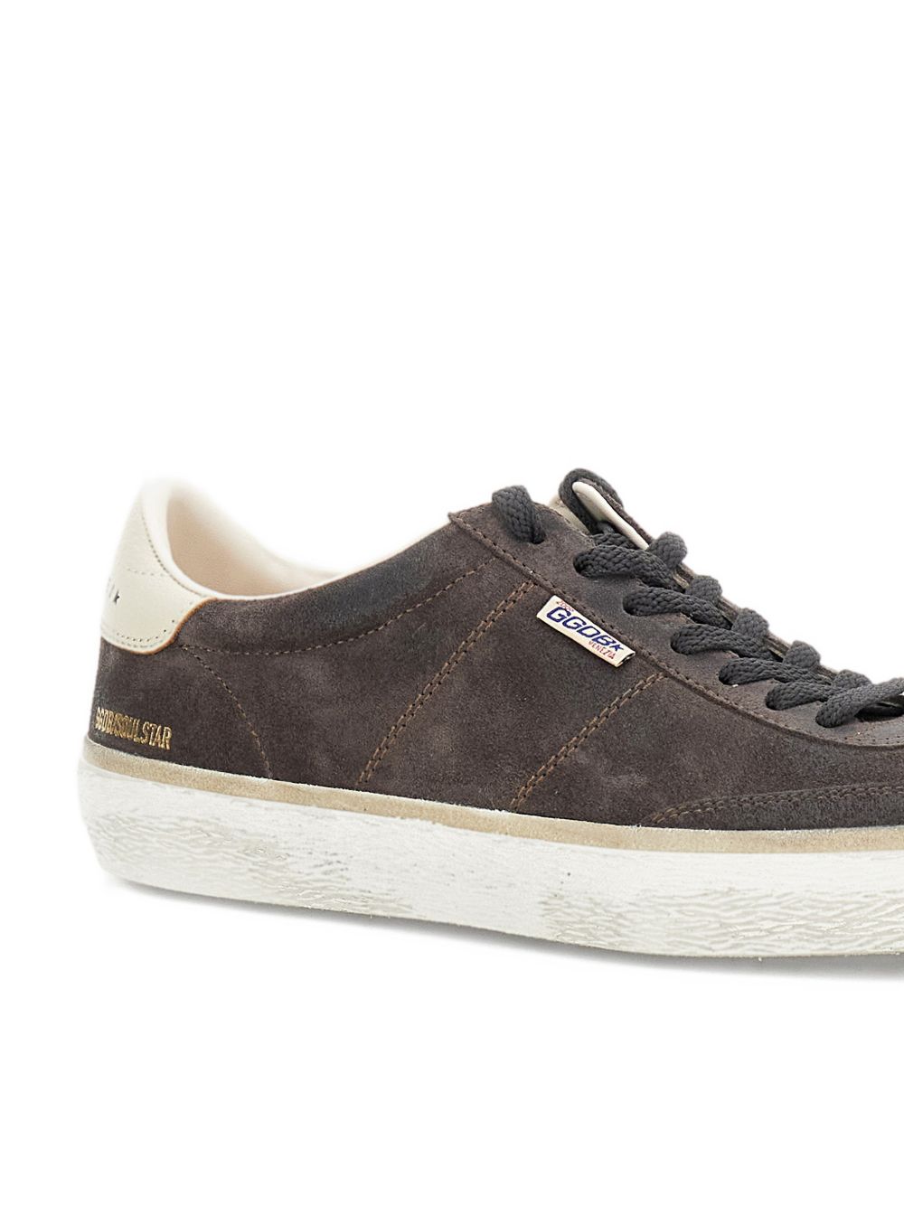 Sneakers soul star in camoscio con linguetta sul tallone in grigio Golden goose - uomo 