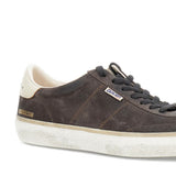 Sneakers soul star in camoscio con linguetta sul tallone in grigio Golden goose - uomo 