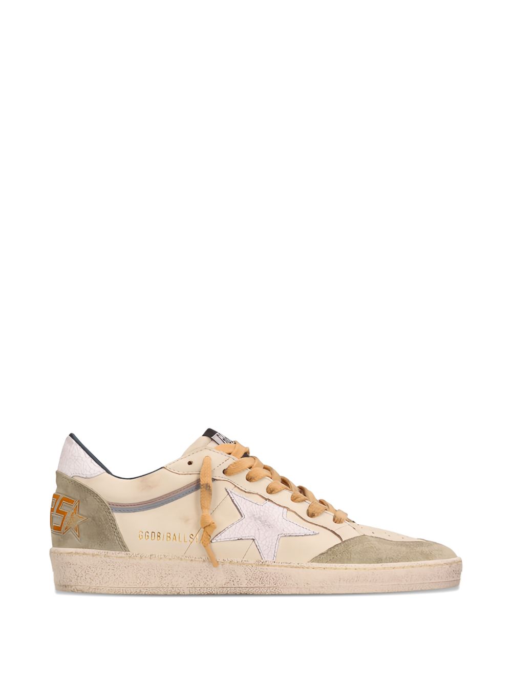 Sneakers ball star con pannelli in beige Golden goose - uomo 
