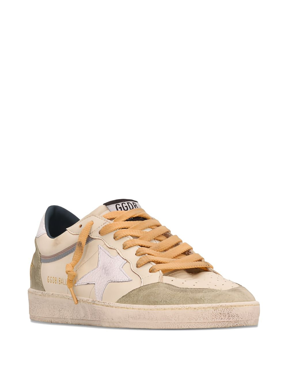 Sneakers ball star con pannelli in beige Golden goose - uomo 
