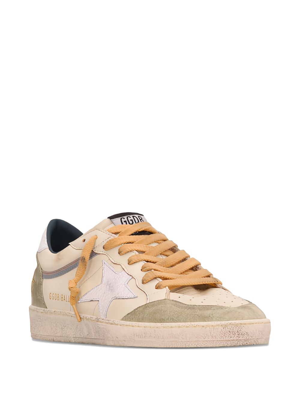 Sneakers ball star con pannelli in beige Golden goose - uomo 