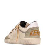 Sneakers ball star con pannelli in beige Golden goose - uomo 