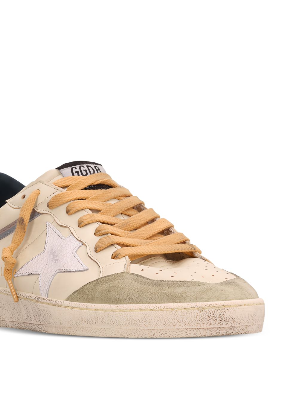 Sneakers ball star con pannelli in beige Golden goose - uomo 