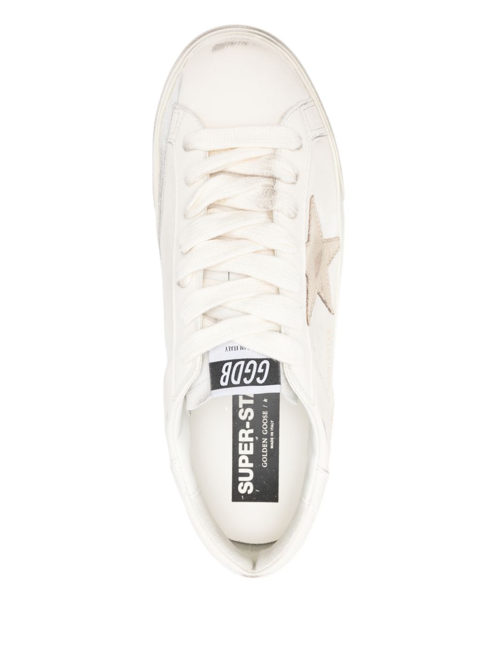Sneakers in pelle super-star in bianco Golden goose - uomo 
