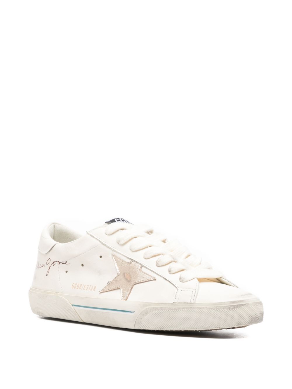 Sneakers in pelle super-star in bianco Golden goose - uomo 