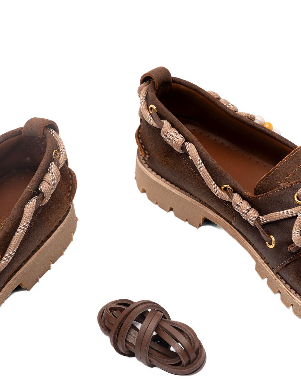 Mocassini con lacci in marone Golden goose - uomo 