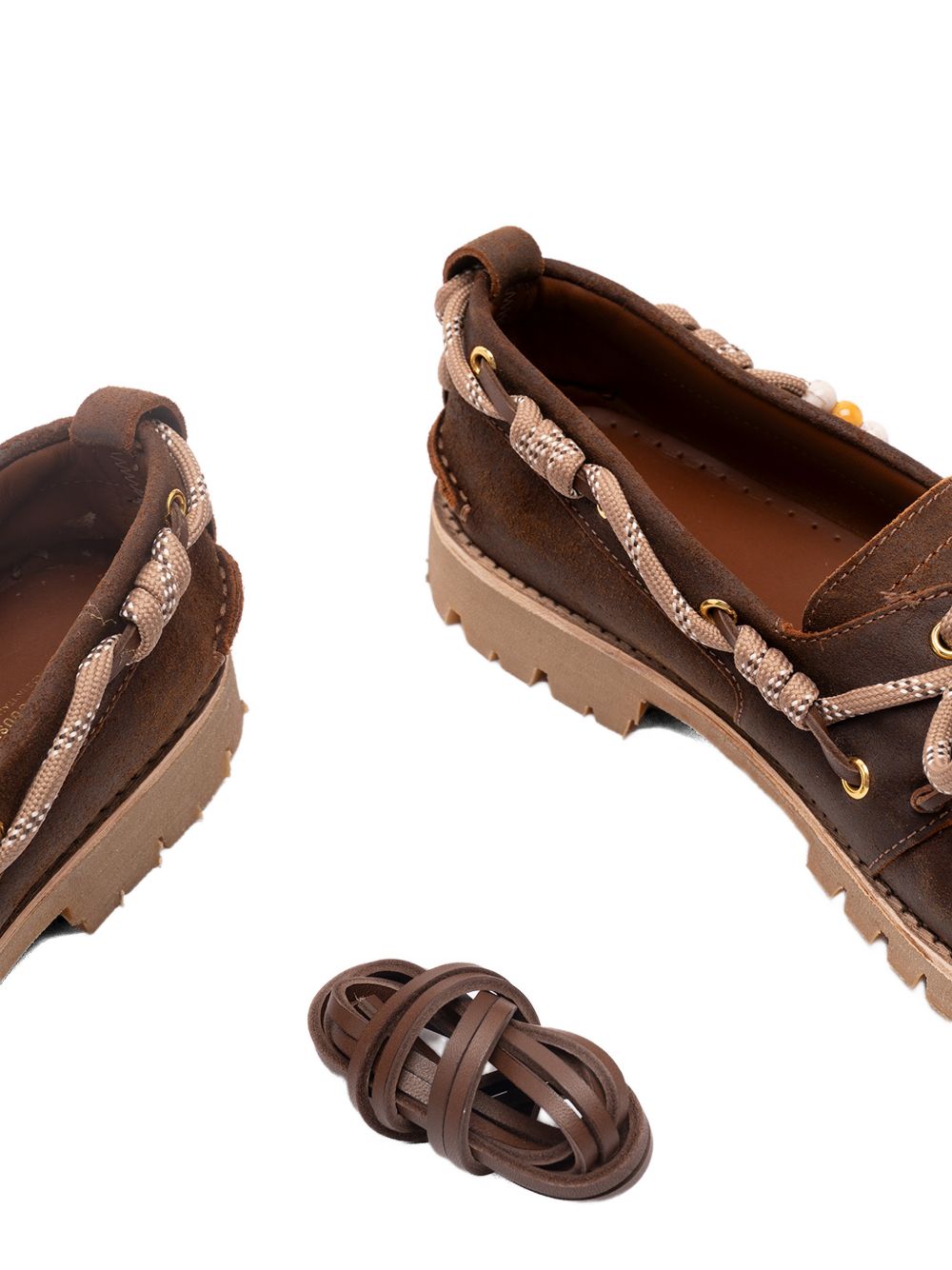 Mocassini con lacci in marone Golden goose - uomo 