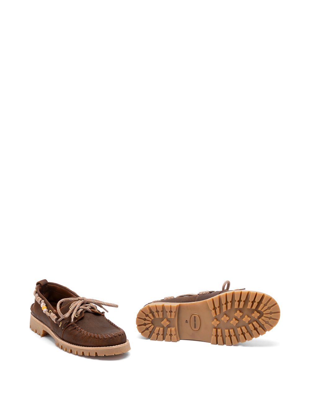 Mocassini con lacci in marone Golden goose - uomo 