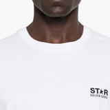 T-shirt con logo in bianco Golden goose - uomo 