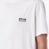 T-shirt con logo in bianco Golden goose - uomo 