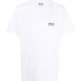 T-shirt con logo in bianco Golden goose - uomo 