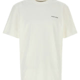 T-shirt con logo in bianco Golden goose - uomo 