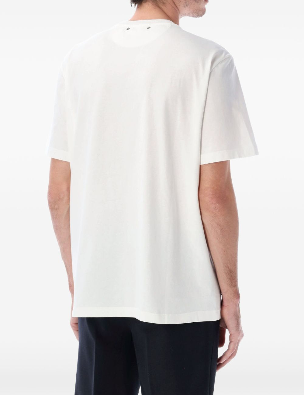 T-shirt con logo in bianco Golden goose - uomo 