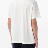 T-shirt con logo in bianco Golden goose - uomo 