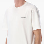 T-shirt con logo in bianco Golden goose - uomo 