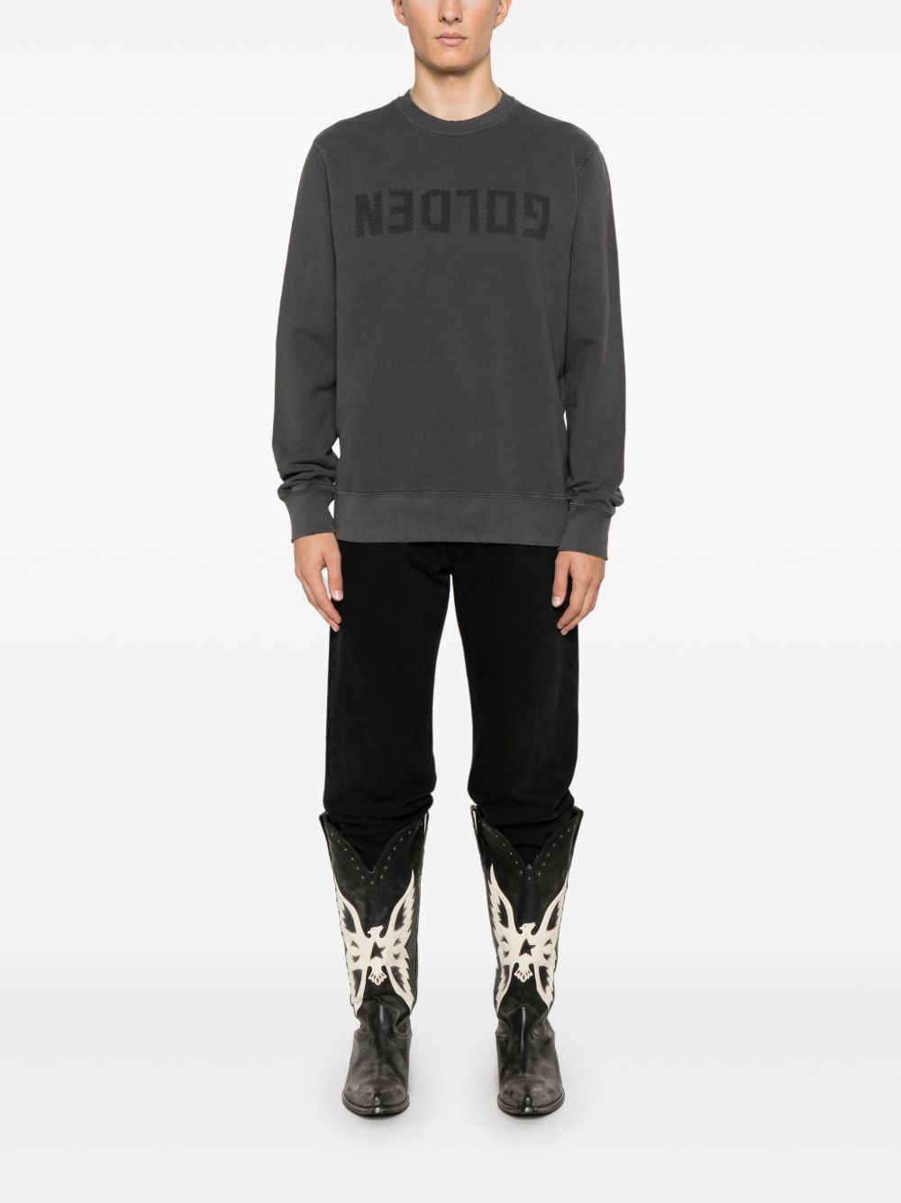 Felpa archibald in nero Golden goose - uomo 