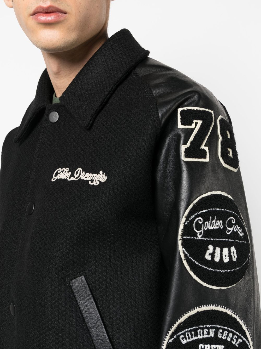 Bomber con logo in nero Golden goose - uomo 