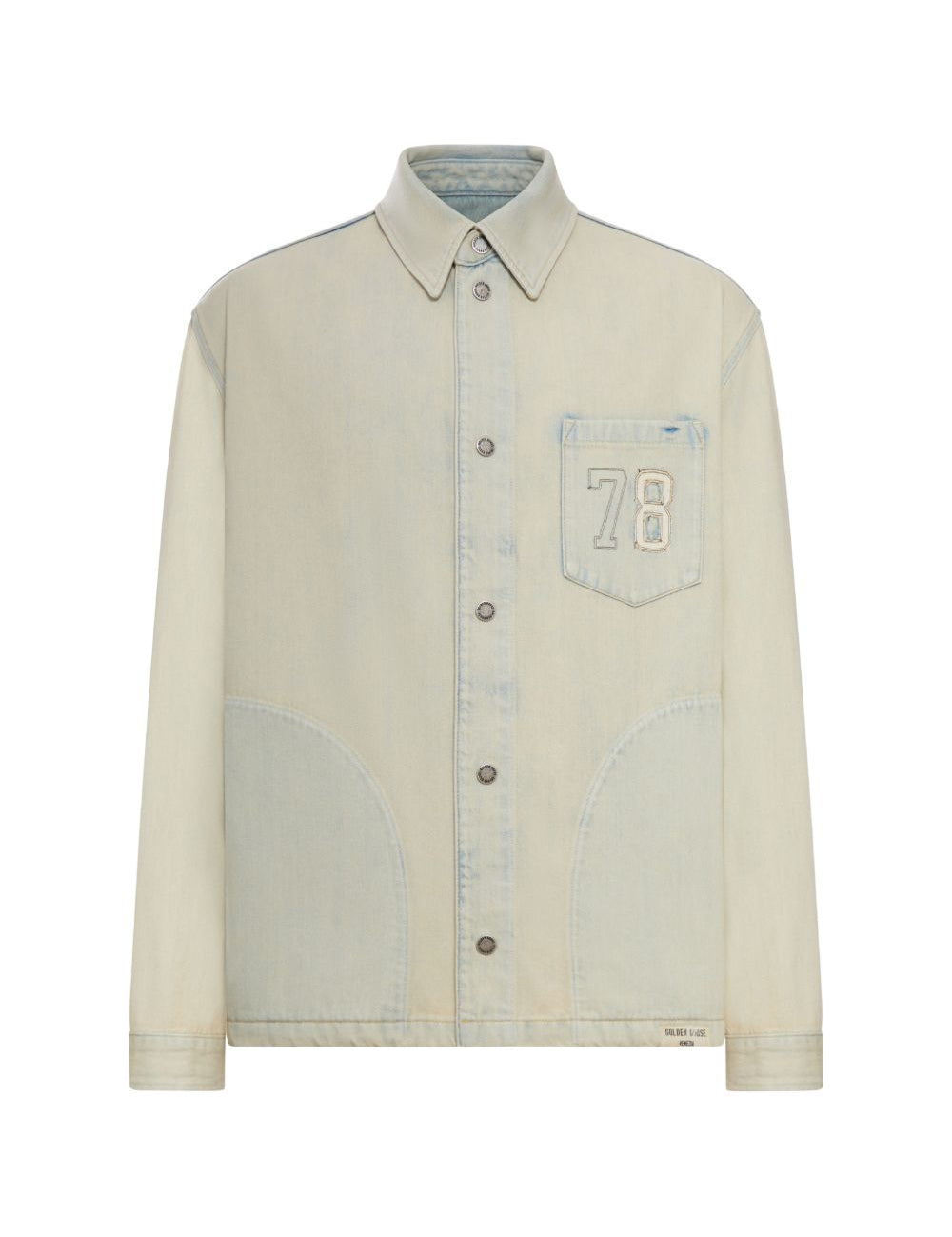 Camicia in denim a manche lunghe in celeste Golden goose - uomo 
