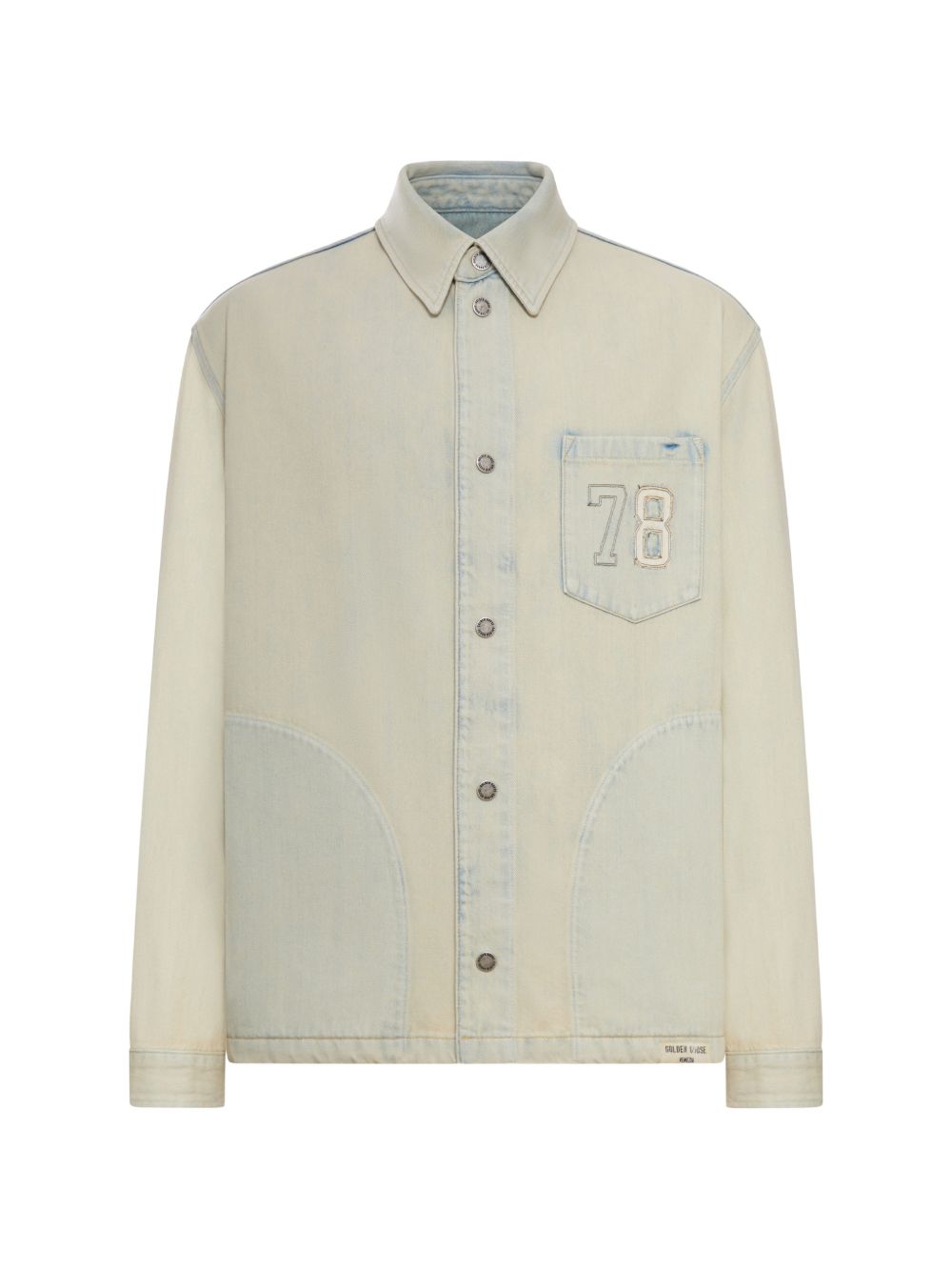 Camicia in denim a manche lunghe in celeste Golden goose - uomo 