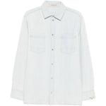 Camicia con taschino a toppa in blu Golden goose - uomo 
