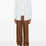 Camicia con taschino a toppa in blu Golden goose - uomo 