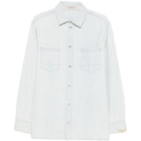 Camicia con taschino a toppa in blu Golden goose - uomo 