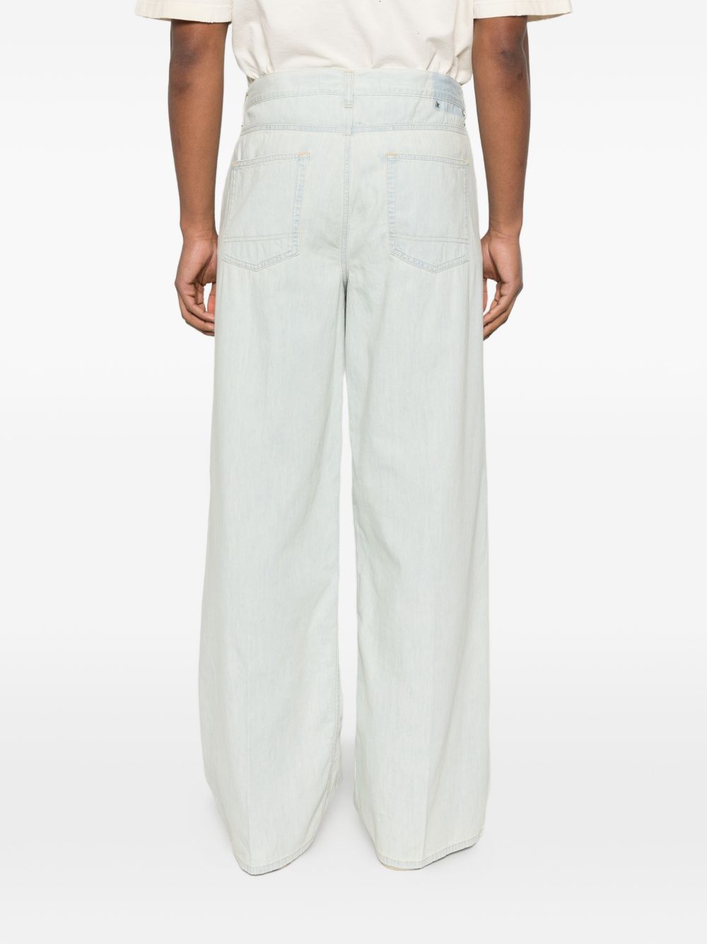 Pantaloni a gamba dritta in celeste Golden goose - uomo 