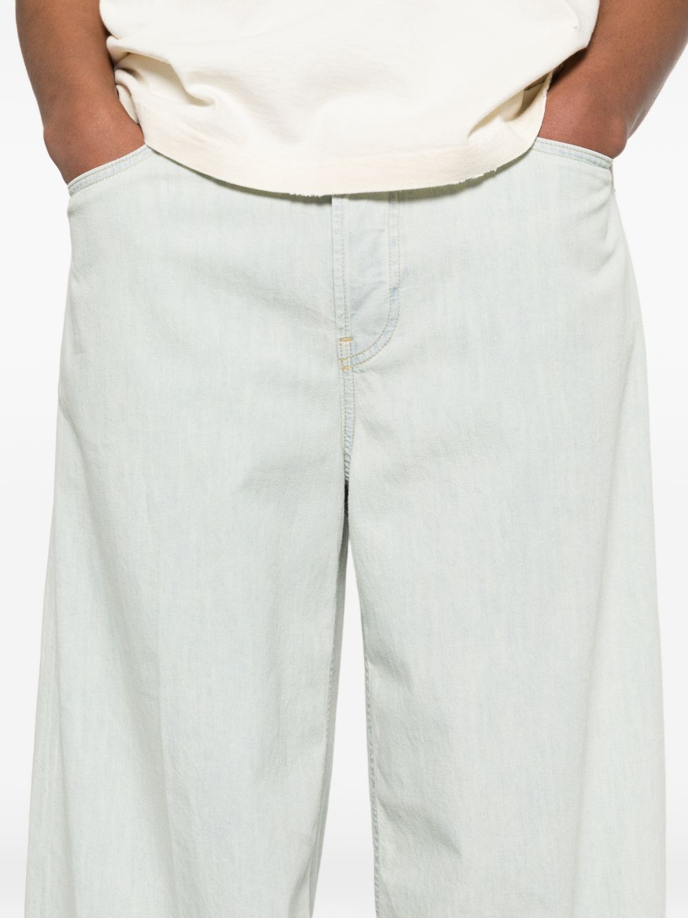 Pantaloni a gamba dritta in celeste Golden goose - uomo 