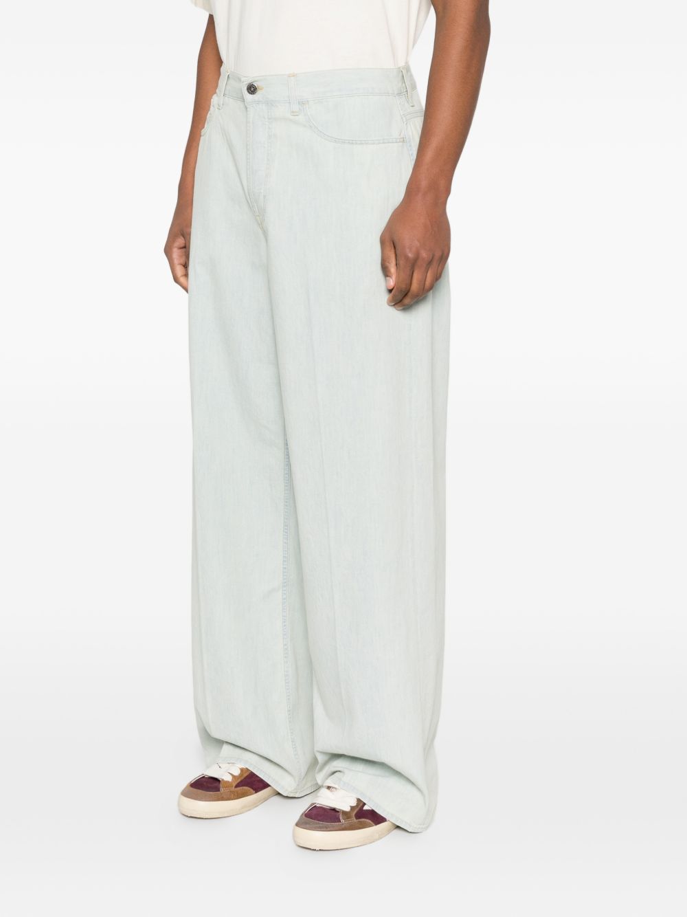 Pantaloni a gamba dritta in celeste Golden goose - uomo 