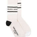 Calzini con logo a strisce in bianco Golden goose - uomo 