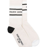 Calzini con logo a strisce in bianco Golden goose - uomo 