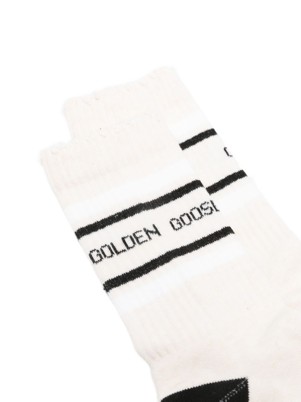 Calzini con logo a strisce in bianco Golden goose - uomo 