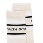 Calzini con logo a strisce in bianco Golden goose - uomo 