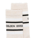 Calzini con logo a strisce in bianco Golden goose - uomo 