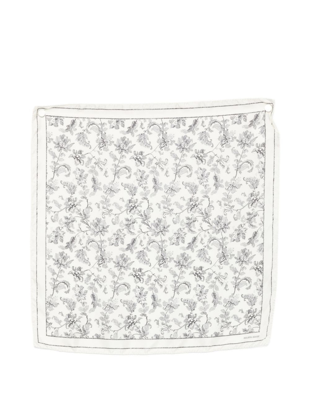 Sciarpa con stampa floreale in bianco Golden goose - unisex 