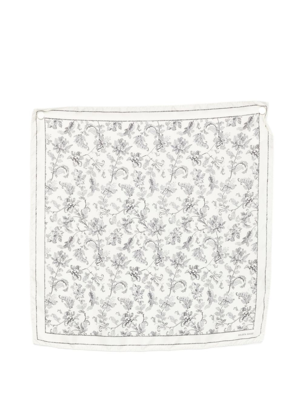 Sciarpa con stampa floreale in bianco Golden goose - unisex 